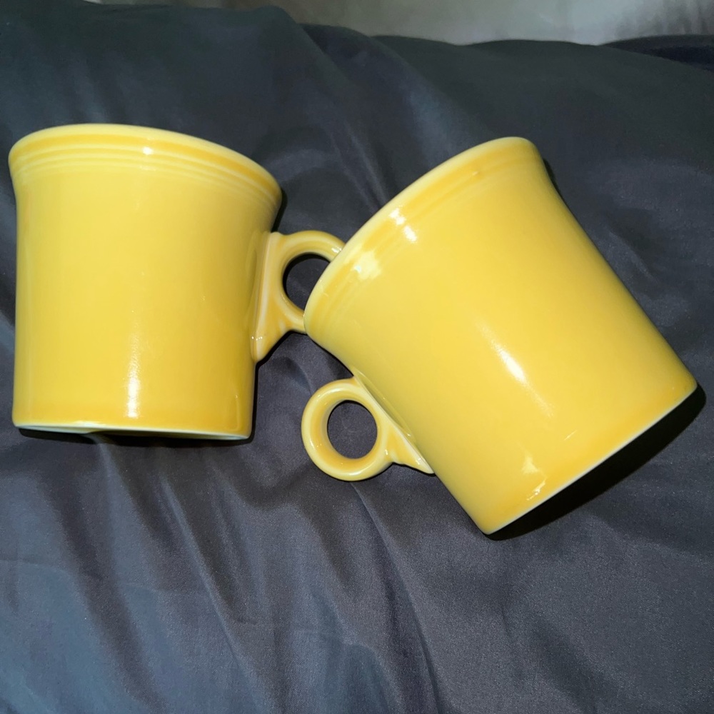 Yellow Fiesta mugs 2 pc Fiestaware